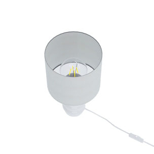 Lampe à poser en céramique et tissu
