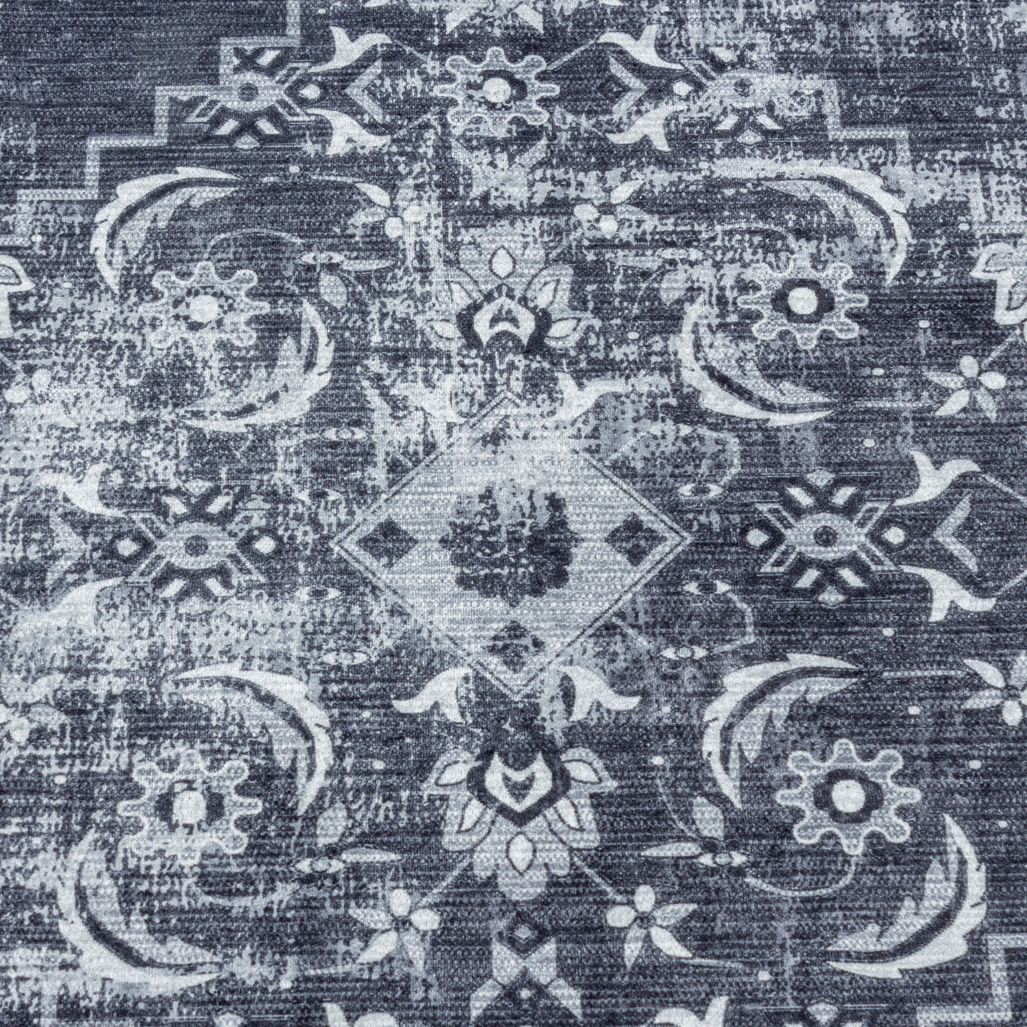 FIESTA - Tapis oriental effet vieilli noir