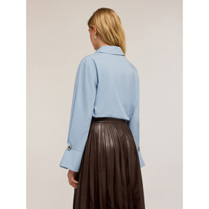 Motivi - Camisa oversize con piedras - Light - blue