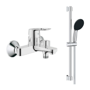 Mitigeur bain mécanique GROHE Bauloop avec ensemble de douche GROHE Vitalio Start