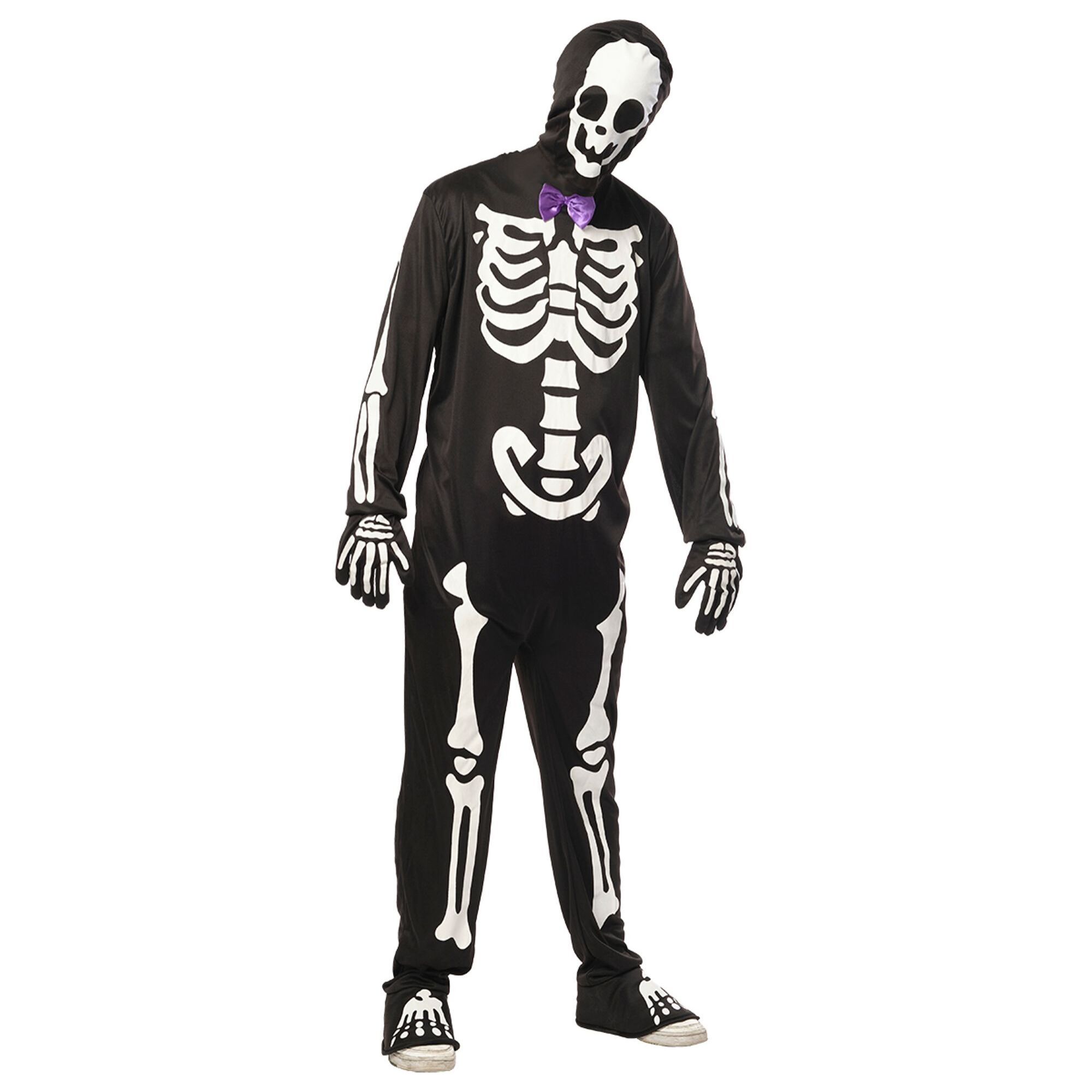 DISFRAZ SKELETO ELEGANTE GLOW IN DARK AD
