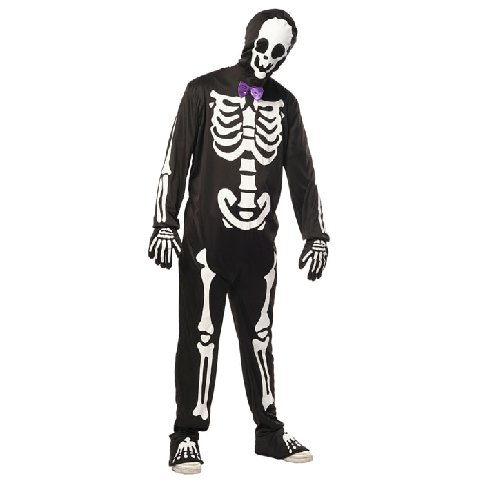DISFRAZ SKELETO ELEGANTE GLOW IN DARK AD