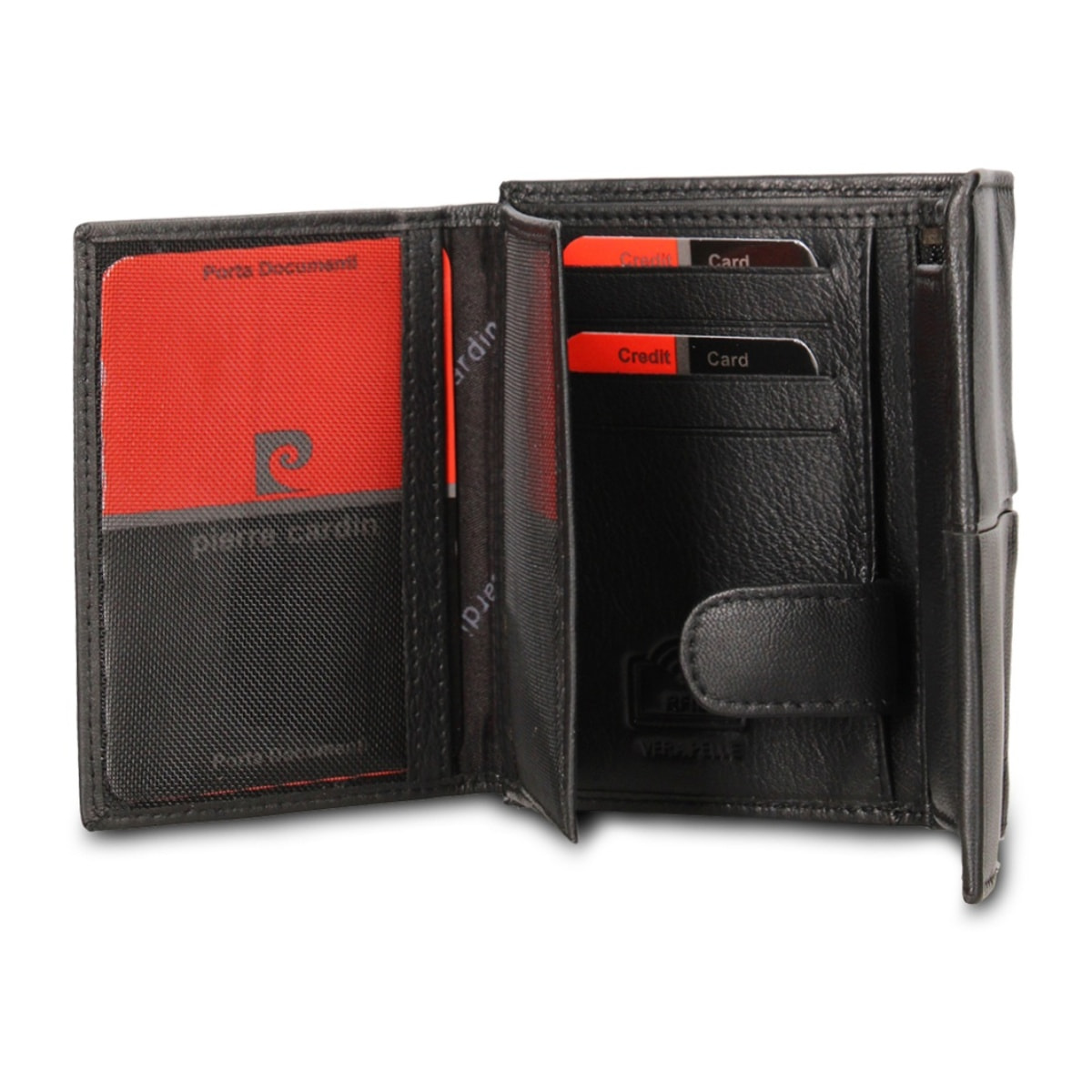 Portafoglio uomo in vera pelle - Modello Erevan Pro - Casual - 9.5 x 12.0 x 2.5 cm