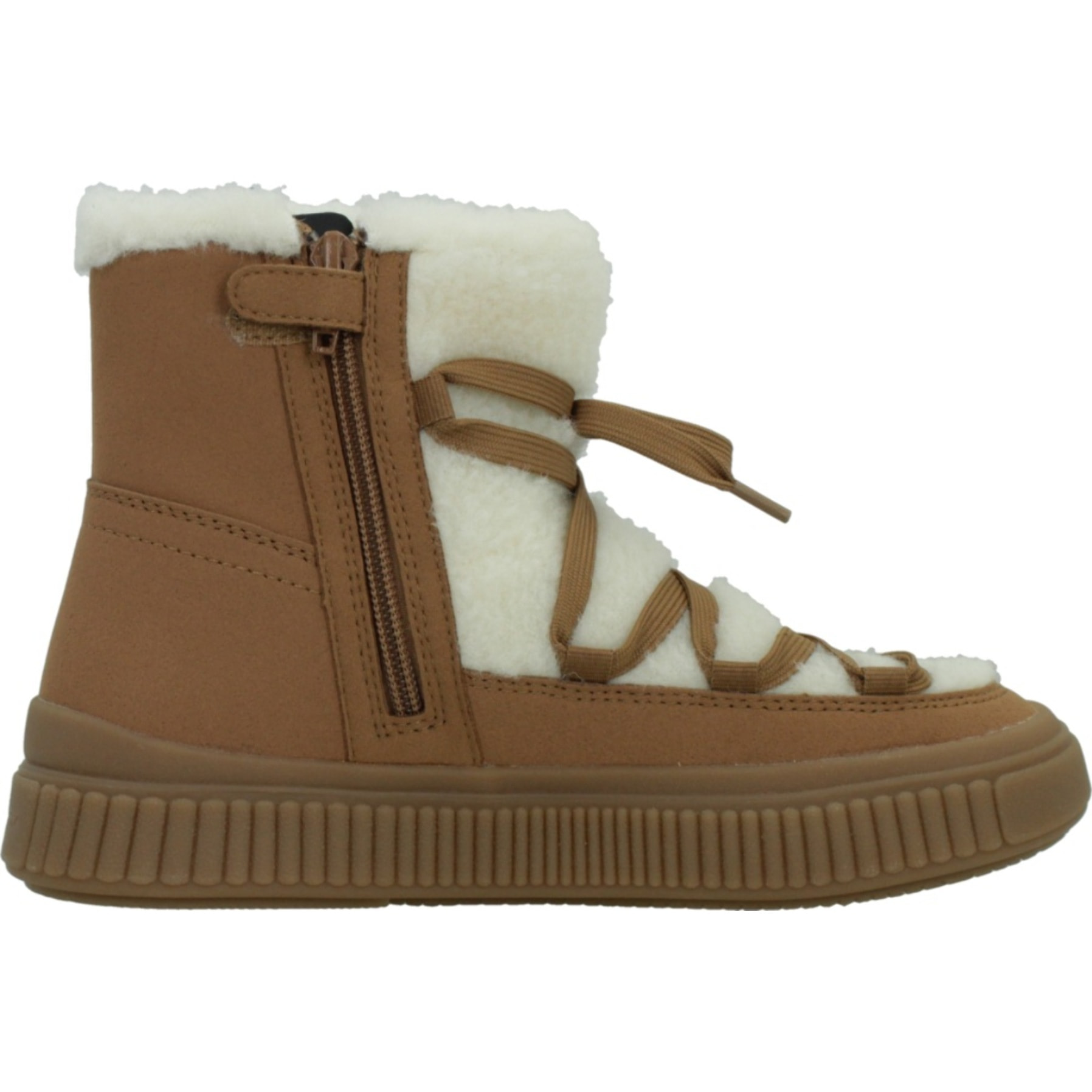 Zapatillas Niño de la marca GEOX  modelo J56M3D 0AFBH J LAQUINNY MARRON CLARO