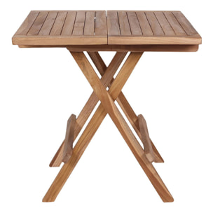Tavolino da esterno Bilbao in teak naturale 50x50x50 cm