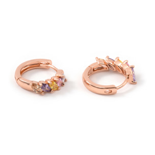 Pendientes Widas acabado oro rosa 18k