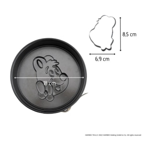 Set de 4 ustensiles de pâtisserie moule à manqué emporte-pièce ourson et spatule de cuisine Zenker Haribo