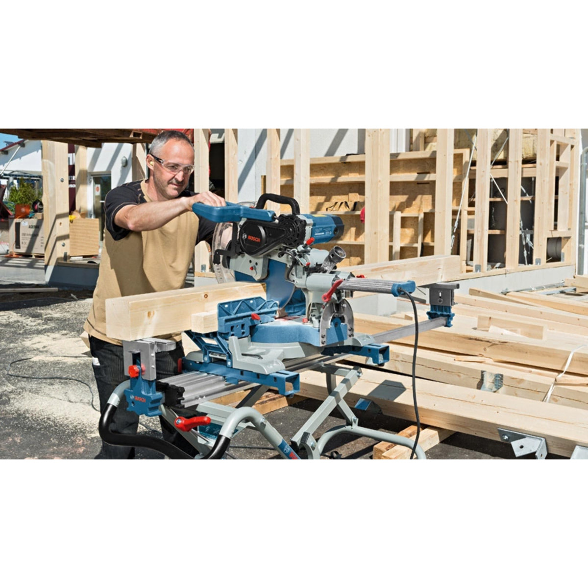 Scie à onglet radiale GCM 12 SDE Ø305mm - BOSCH - 0601B23100