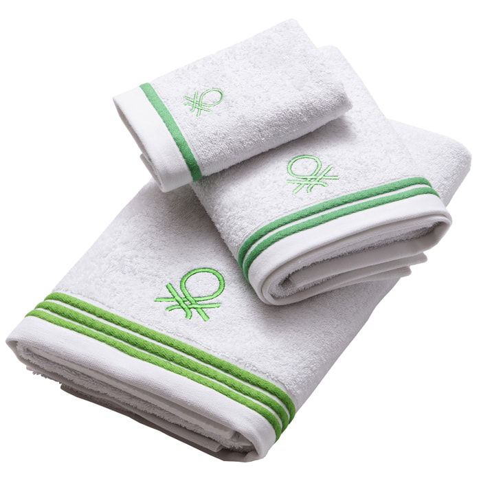 Set 3pc toalla de baño benetton verde