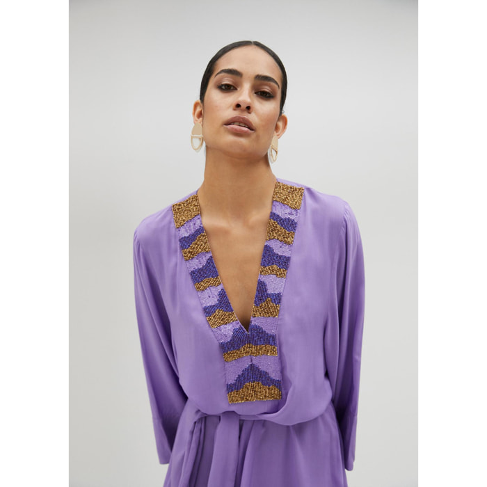 Vestito corto con strass