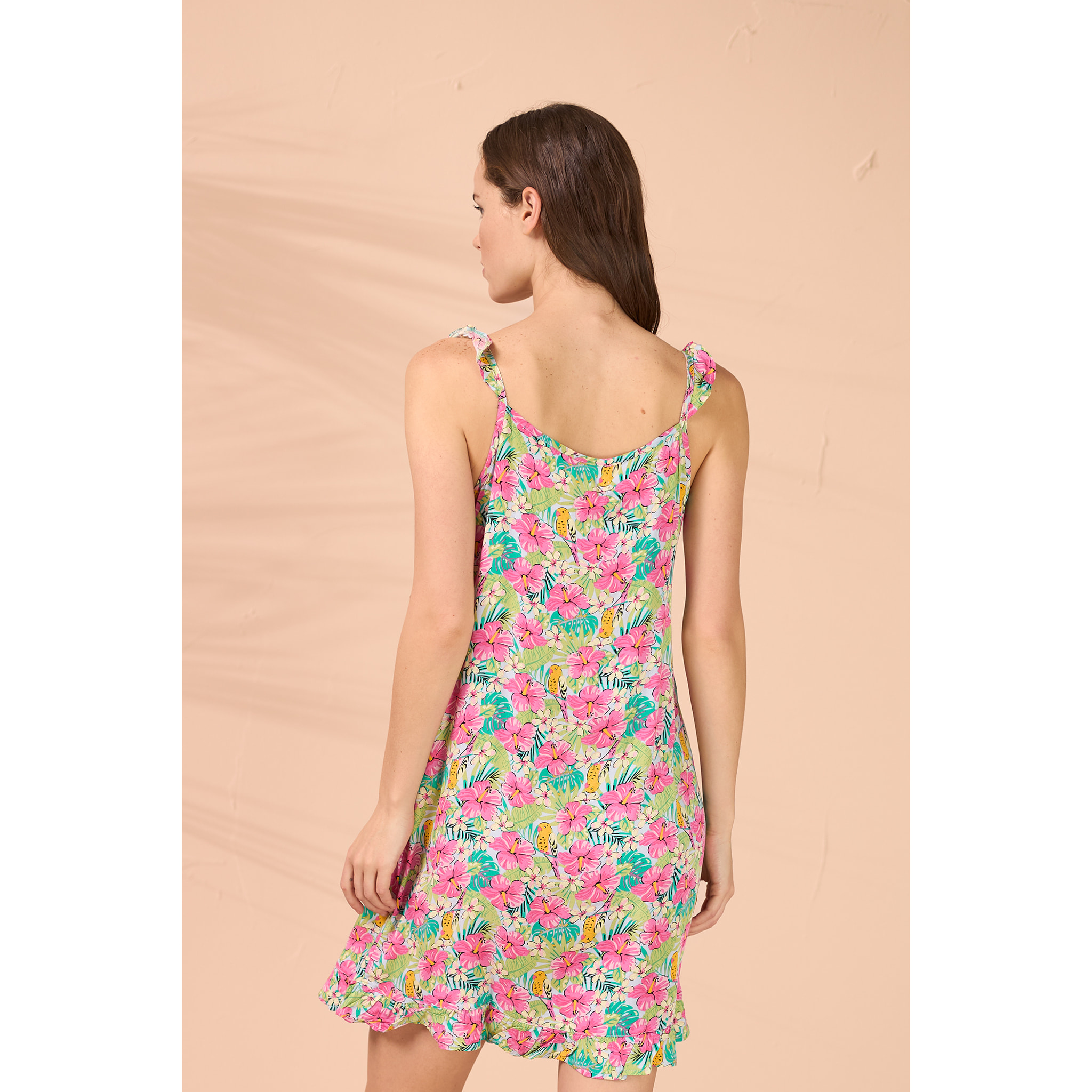 Abitino donna bretellina viscosa ibiscus Noidinotte