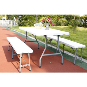 Well Home Mesa plegable en Polietileno de 200x90x74cm