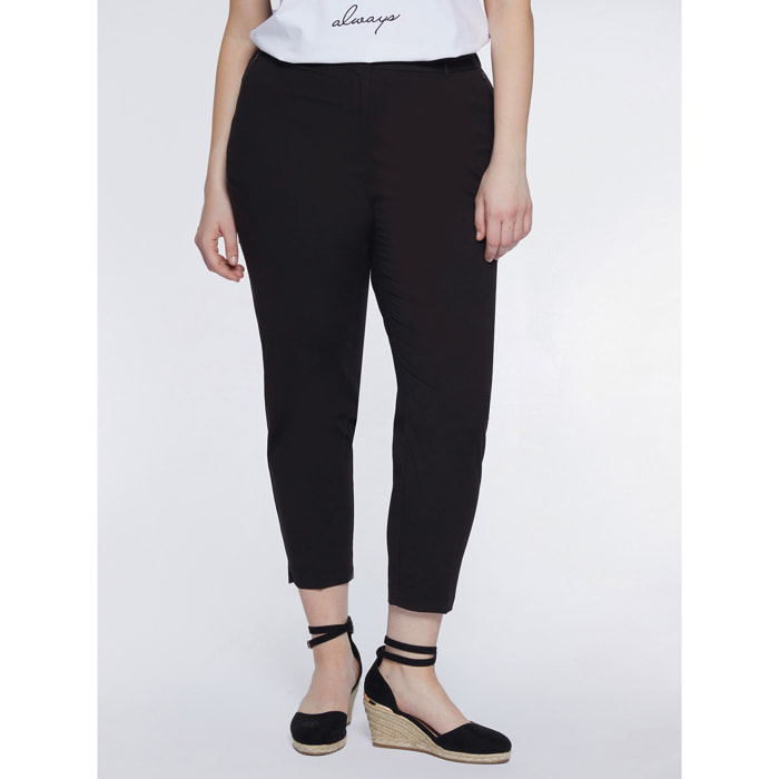 Fiorella Rubino - Pantalones rectos elásticos - Negro