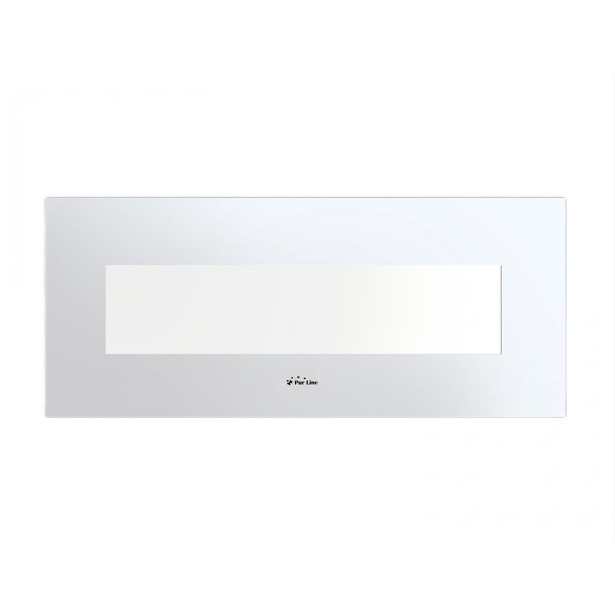 Cheminée électrique murale panoramique 2 kW en verre trempé effet miroir