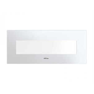 Cheminée électrique murale panoramique 2 kW en verre trempé effet miroir