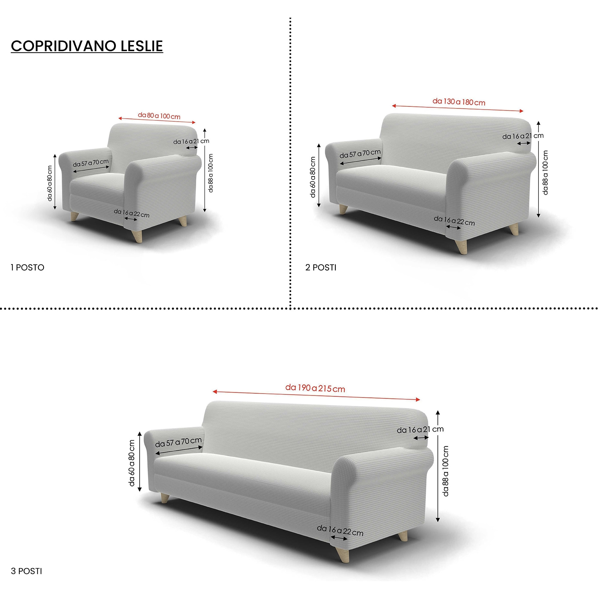 COPRIDIVANO ELASTICO LESLIE – MARRONE