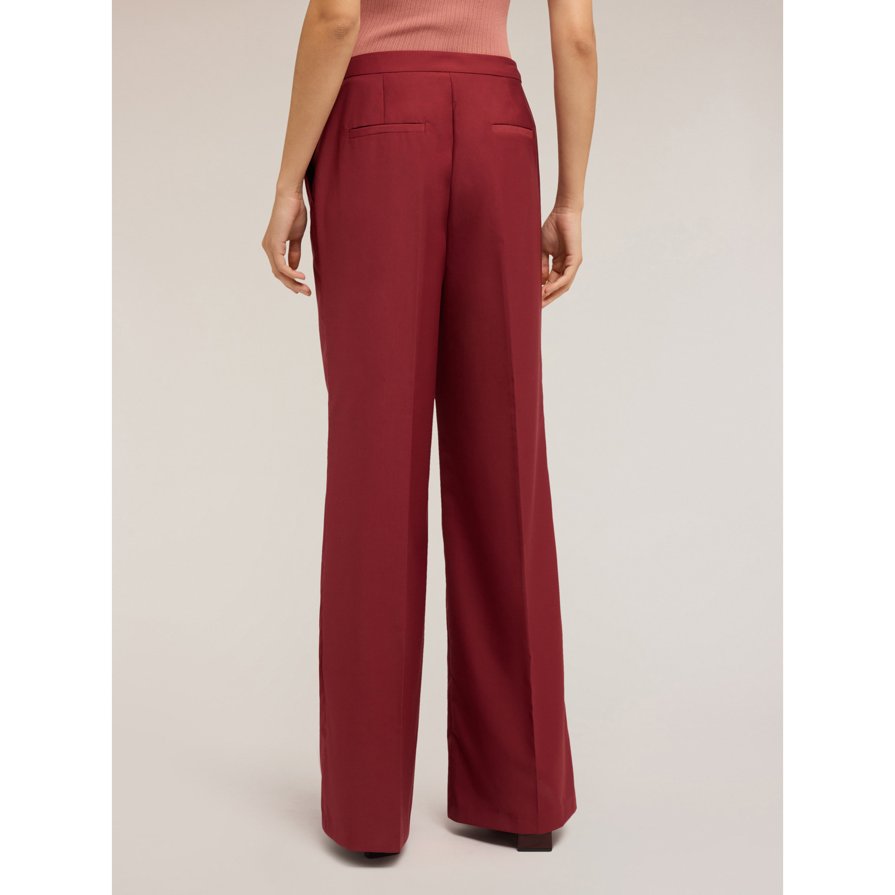 Motivi - Pantalones wide leg - Burgundy
