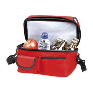 Frigorifero Bemel all-terrain in resistente poliestere 600D con molteplici tasche. Interno isotermico con finitura in alluminio.