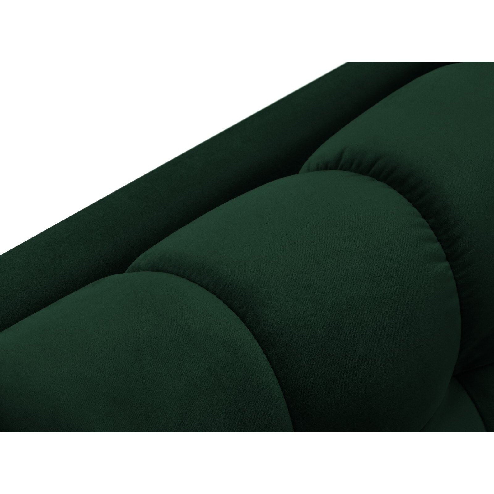 Méridienne droite "Bali" en velours vert bouteille