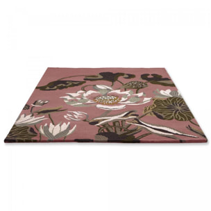 Tapis salon et chambre fait à la main en laine motif floral VAFI