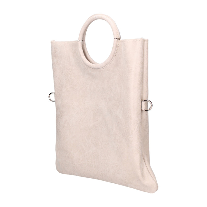 Borsa a mano da donna Made in Italy - Modello Velvet - 100% pelle scamosciata - 29.0 x 30.0 x 1.0 cm