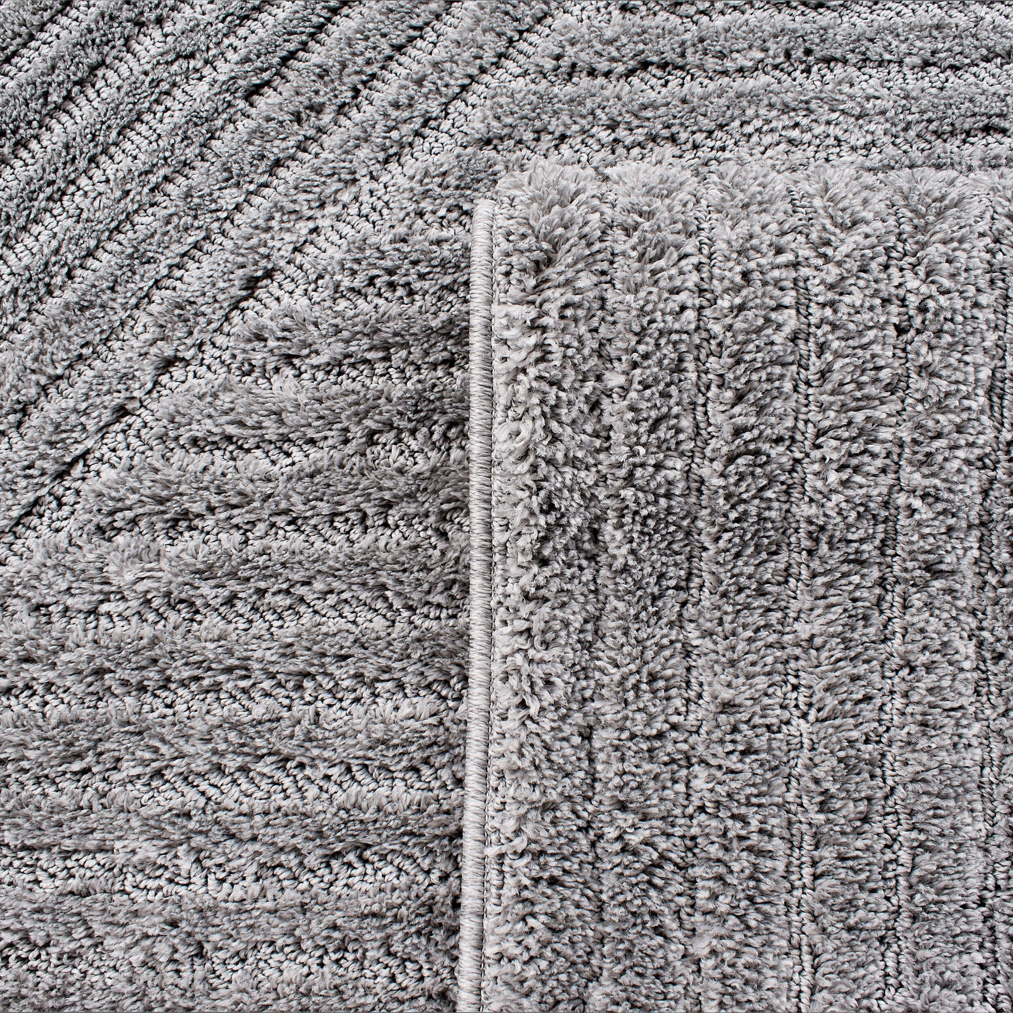 HARMONIE - Tapis moderne géométrique avec poils en relief gris