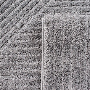 HARMONIE - Tapis moderne géométrique avec poils en relief gris