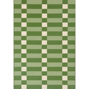 RIVIERA - Tapis intérieur/extérieur à motif carreaux vert
