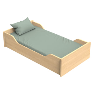 Lit évolutif 140x70 - Little Big Bed en bois décor chêne miel