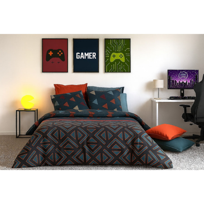 Parure Housse De Couette 3pcs 100% coton 57fils Holi