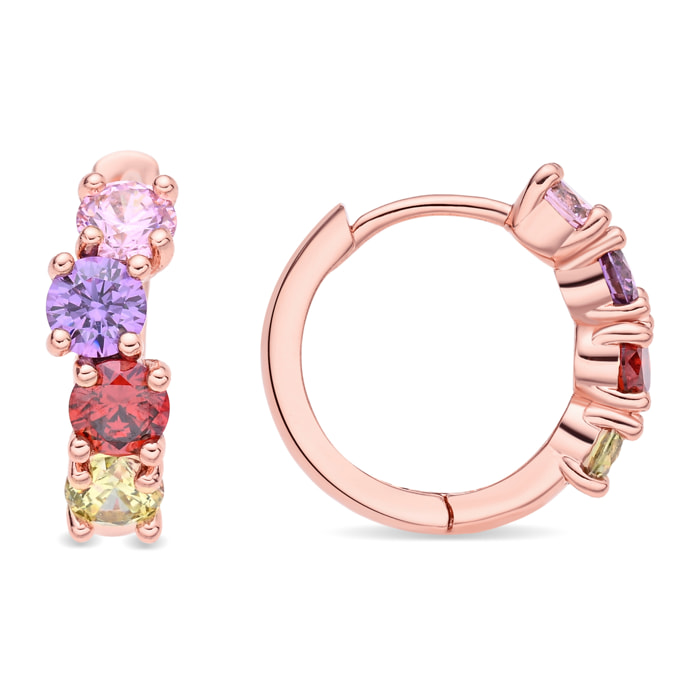 Pendientes Zamza acabado oro rosa 18k