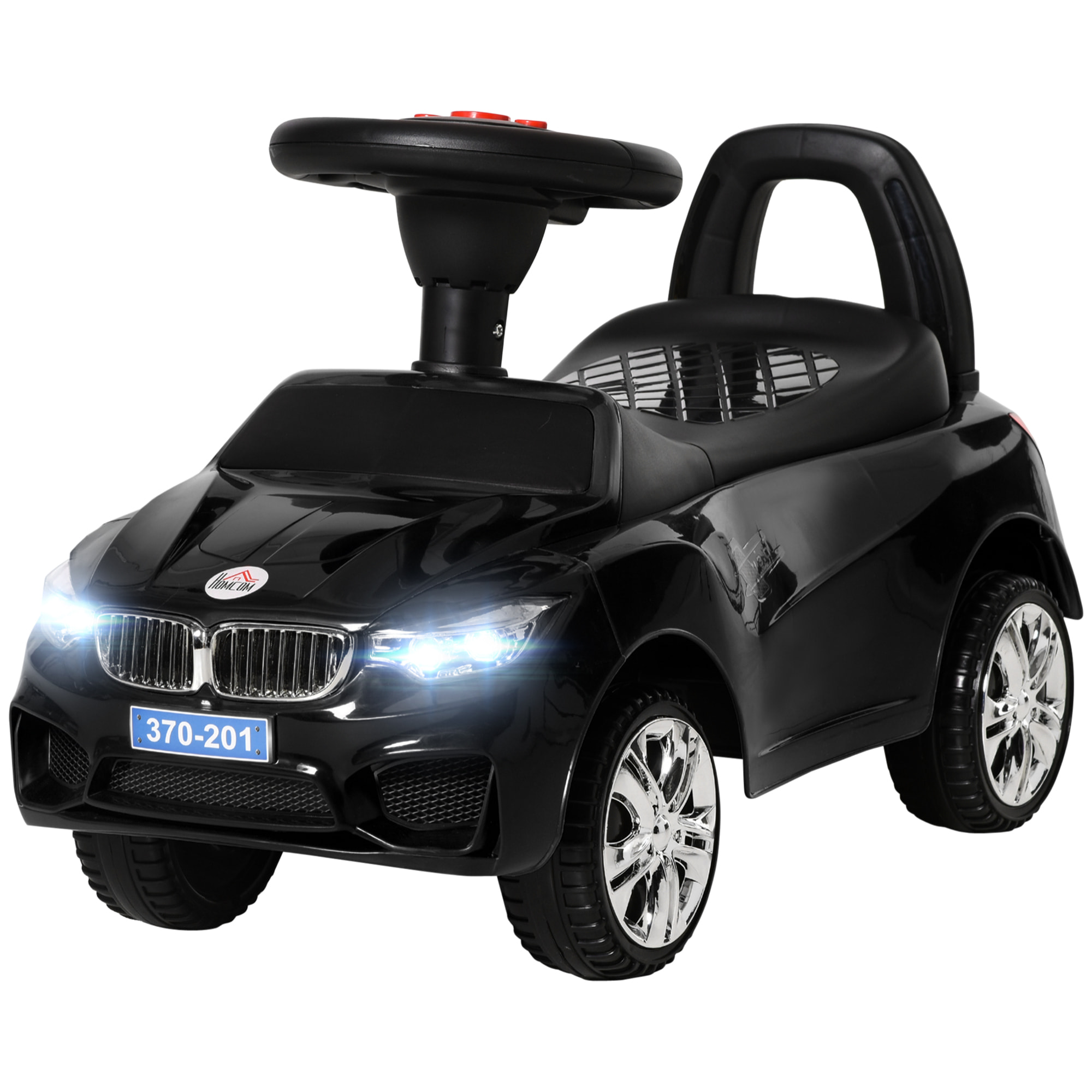 Porteur enfant voiture 18-36 mois assise coffre effets lumineux sonores noir
