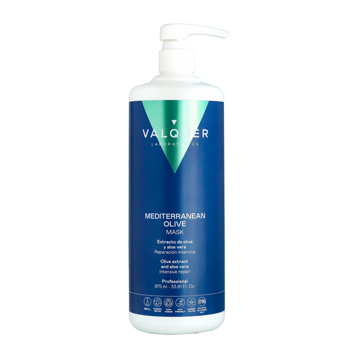 Valquer Mascarilla capilar reparadora intensiva de oliva- 1000 ml