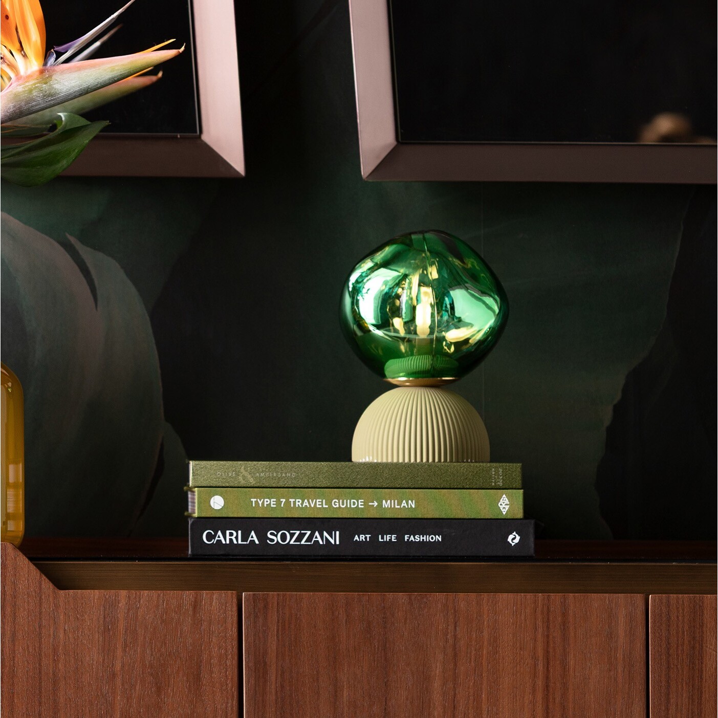 Lampe Magic Ball 21cm verte Kare Design
