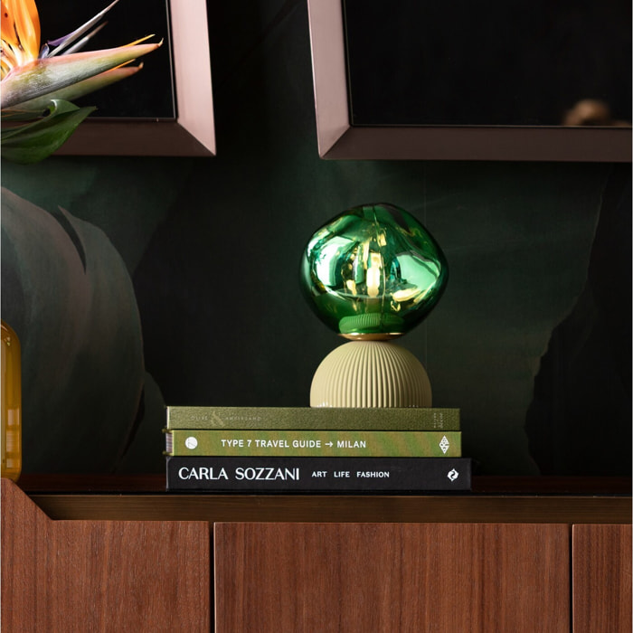 Lampe Magic Ball 21cm verte Kare Design