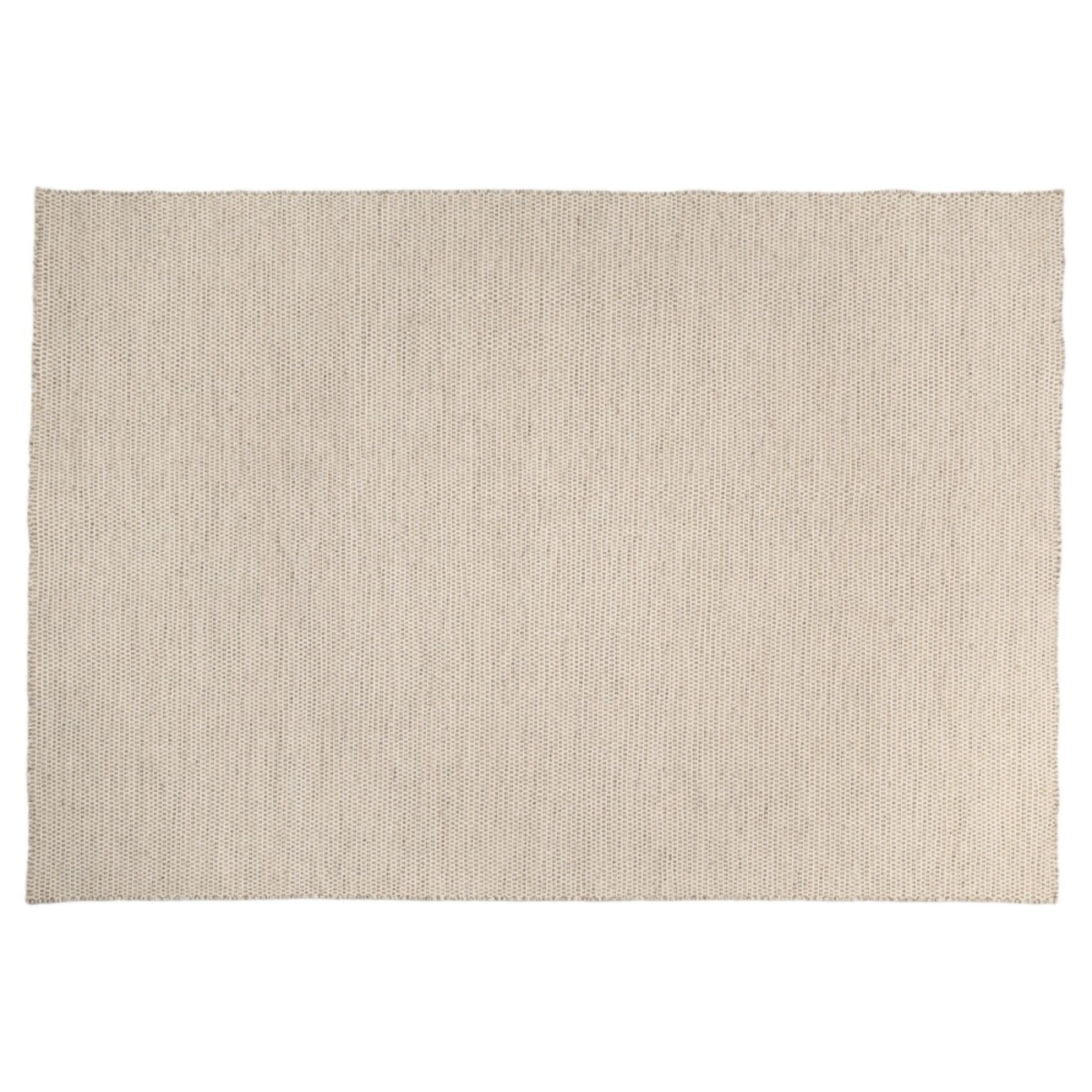 QUENTIN - Tapis rect. 200x290cm laine tissée couleur blanc/marron chiné