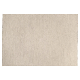 QUENTIN - Tapis rect. 200x290cm laine tissée couleur blanc/marron chiné