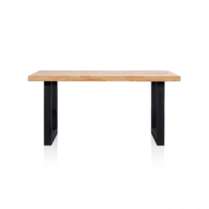 Mesa de comedor Loft 160 Roble salvaje - Negro