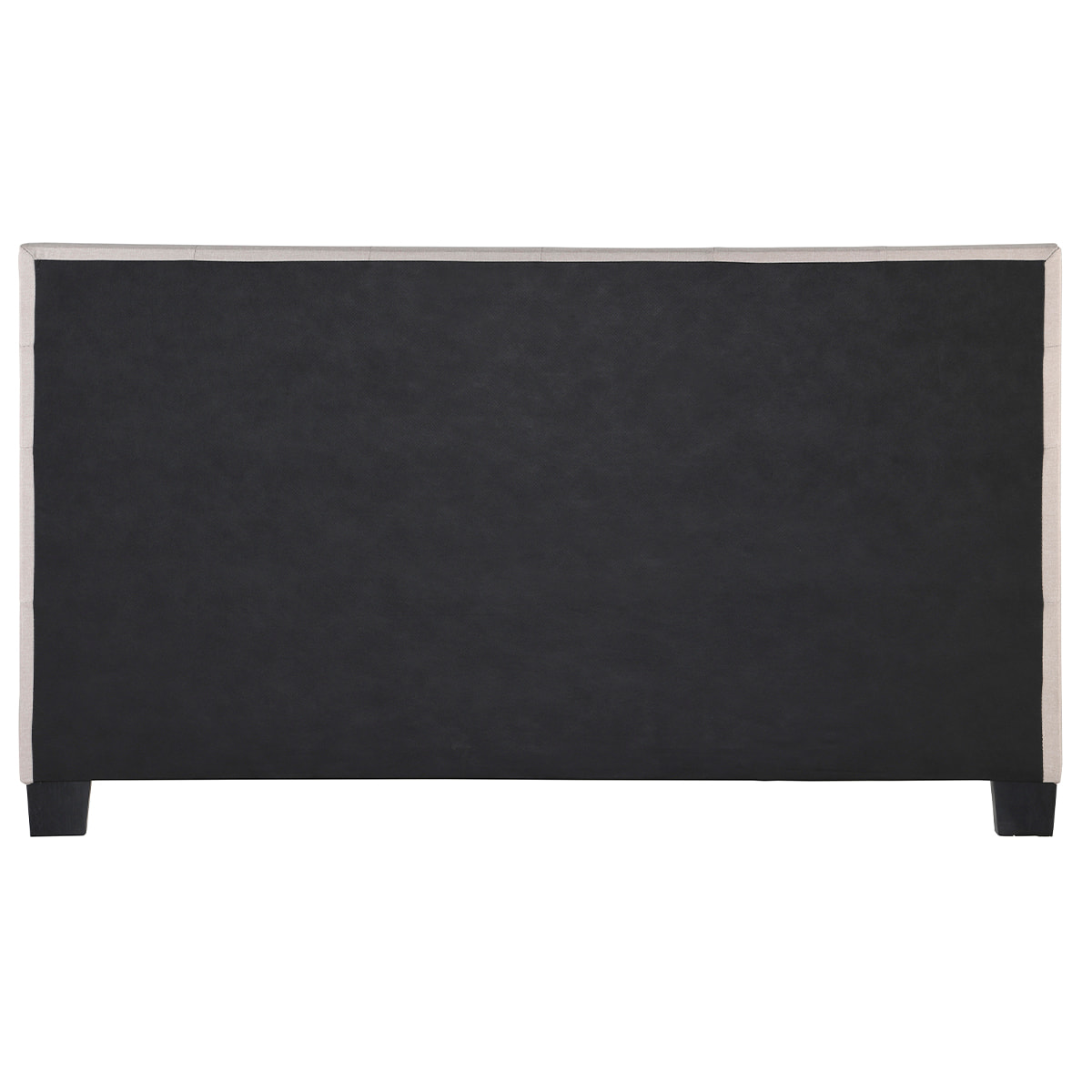 Lit 2 places 160x200 cm en tissu lin beige capitonné MARQUISE