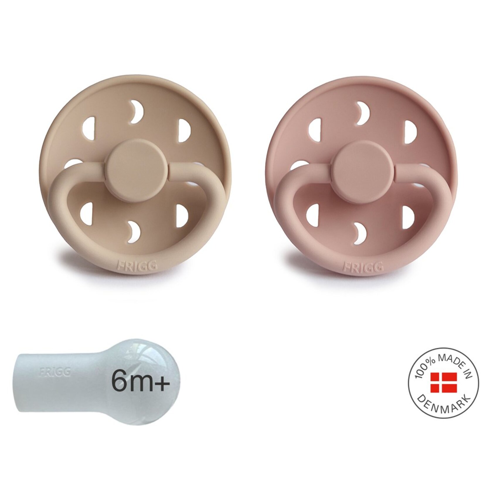 Frigg Pack 2 Chupetes Block Silicona Moon Phase