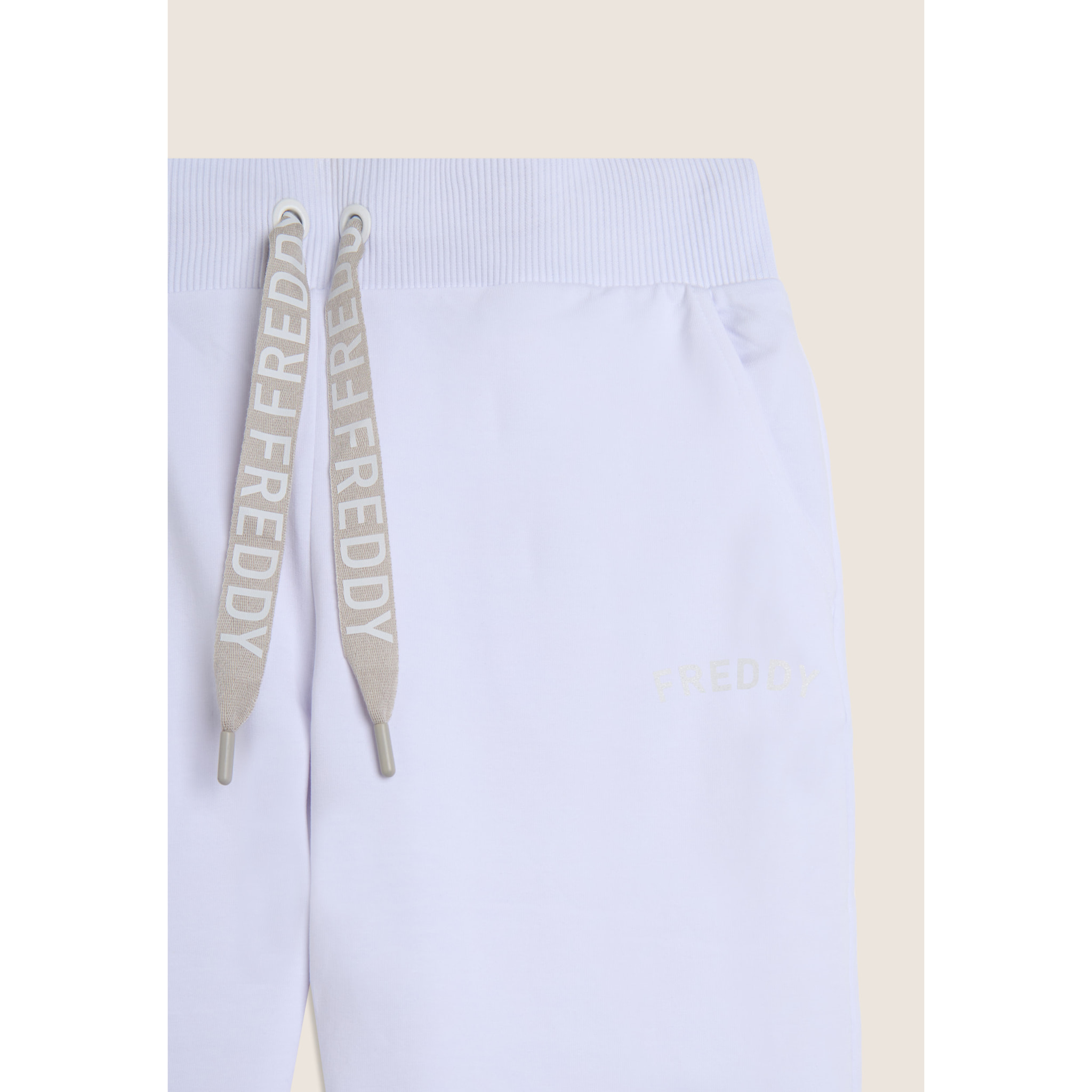 Pantaloni con Polsini in Costina e Logo FREDDY su coulisse