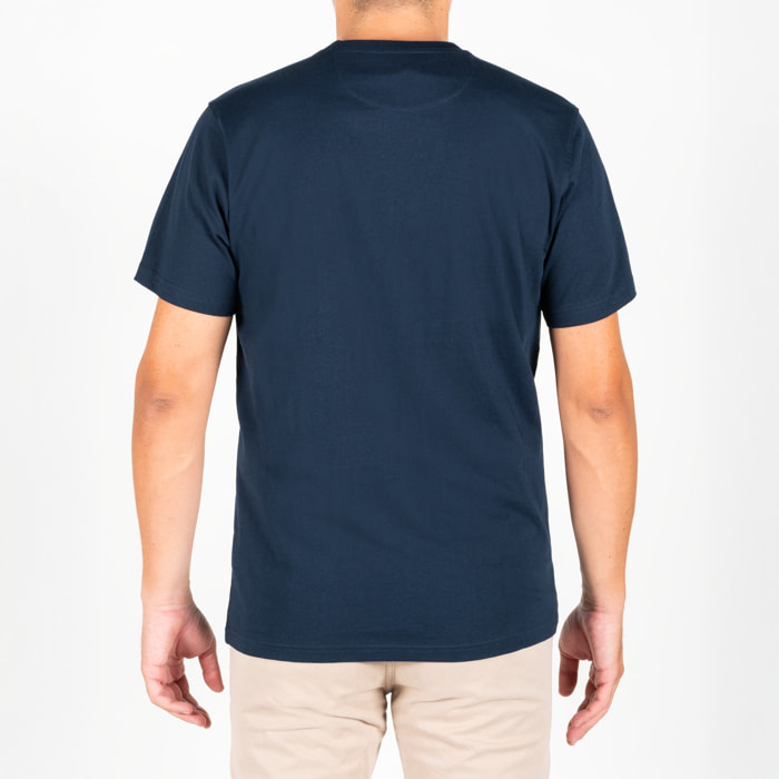 T-shirt con taschino logo ricamato