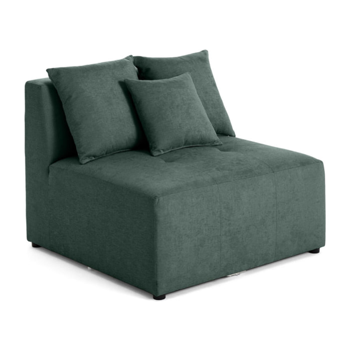 Amalfi - module d'assise sans accoudoirs - 1 place - en tissu - Vert