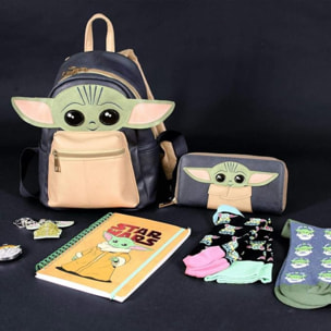 Mochila baby yoda 3d - licencia oficial star wars, multicolor, grande