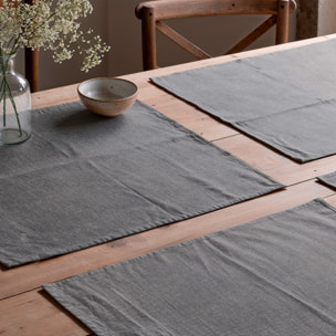 Pack de dos manteles individuales INDRA GRIS