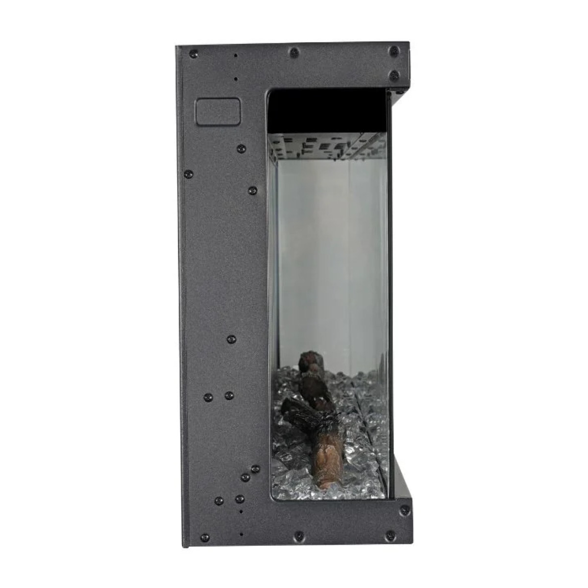 Boston 100 - Camino Elettrico 3 Lati da Incasso 101,6x43,9x20,1 cm in Acciaio Nero