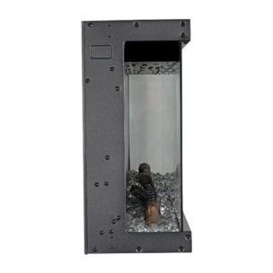 Boston 100 - Camino Elettrico 3 Lati da Incasso 101,6x43,9x20,1 cm in Acciaio Nero