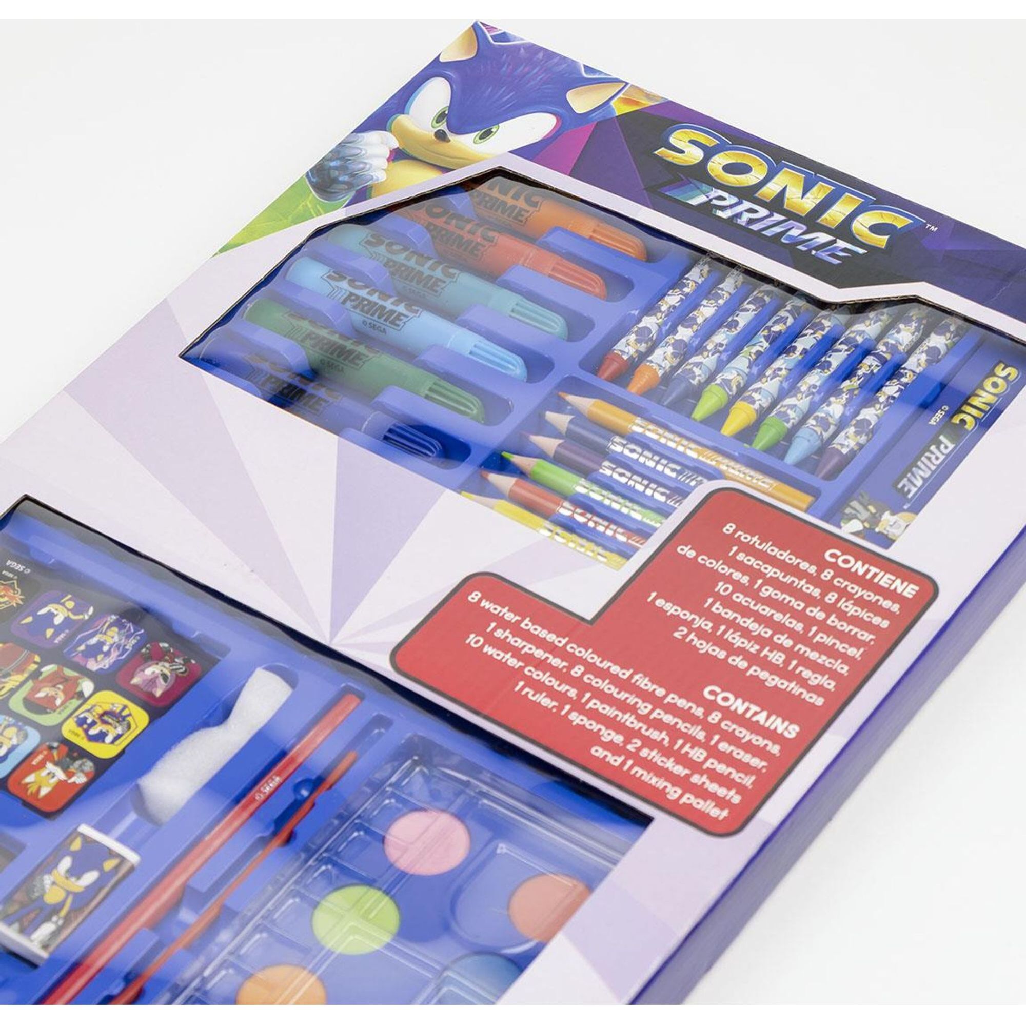 Set Papelería Coloreable Caja Sonic Prime