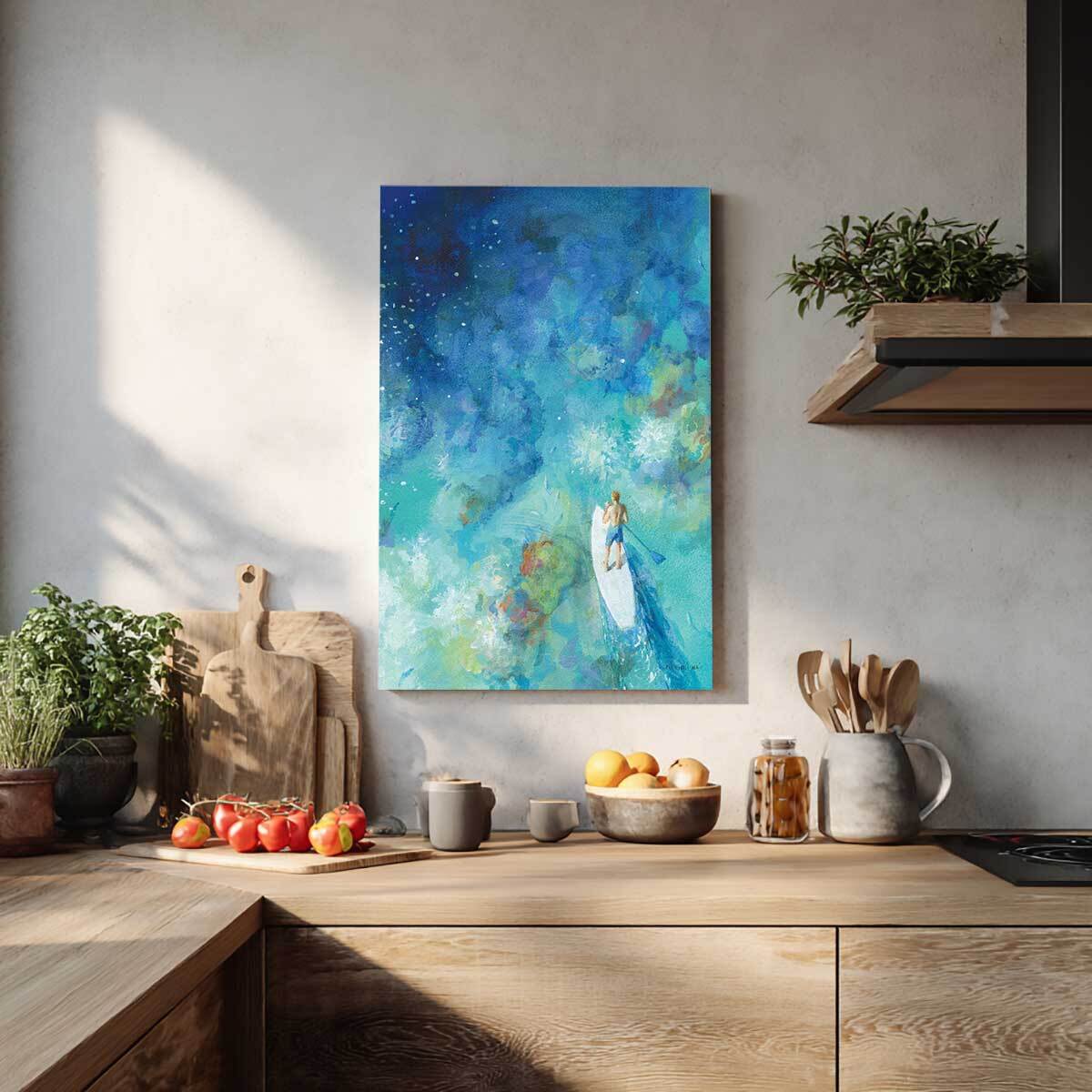 Tableau été Paddle bleu Tableau alu Dibond