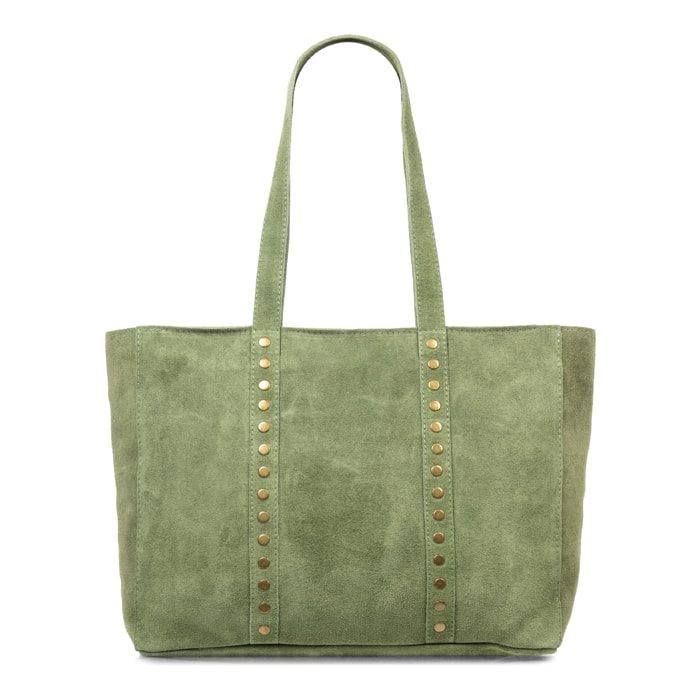 Alonte bolso de hombro mujer. Piel auténtica Gamuza.